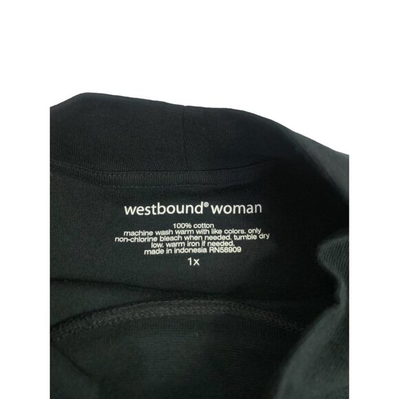 Westbound Women's Black Mock Neck Top - Picture 3 of 5